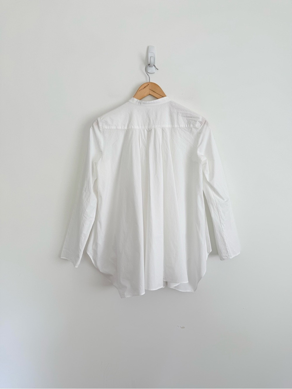 COS Draped Front Cotton Shirt in White - Picture 9 of 9